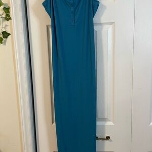 Rue21 Blue Button-Up Maxi Dress
